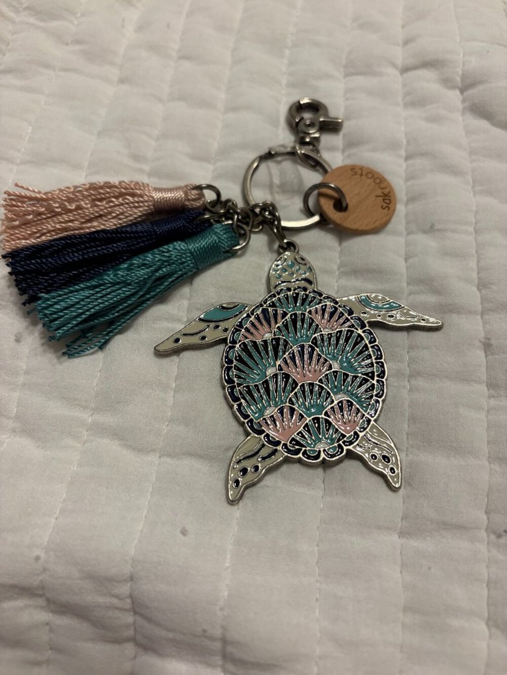 SakRoots Sea Turtle Purse Charm with Tassels